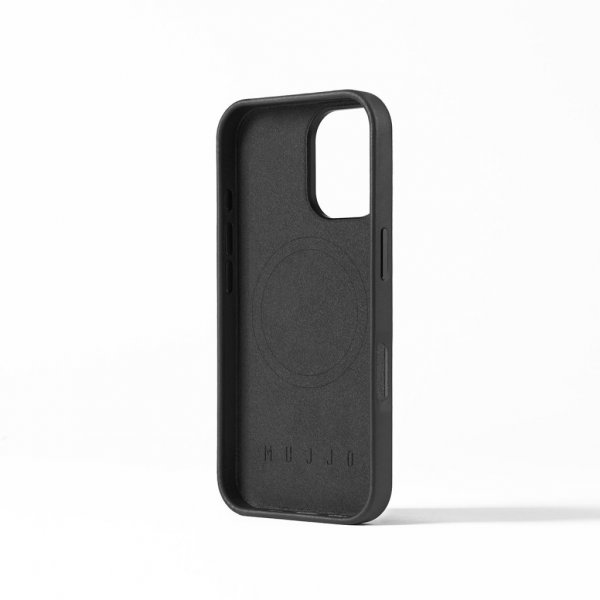 Mujjo iPhone 16 Deksel Full Leather Case Svart