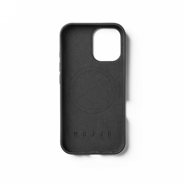 Mujjo iPhone 16 Deksel Full Leather Case Svart