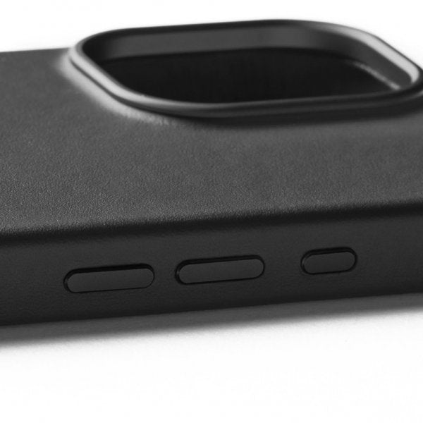 Mujjo iPhone 16 Deksel Full Leather Case Svart