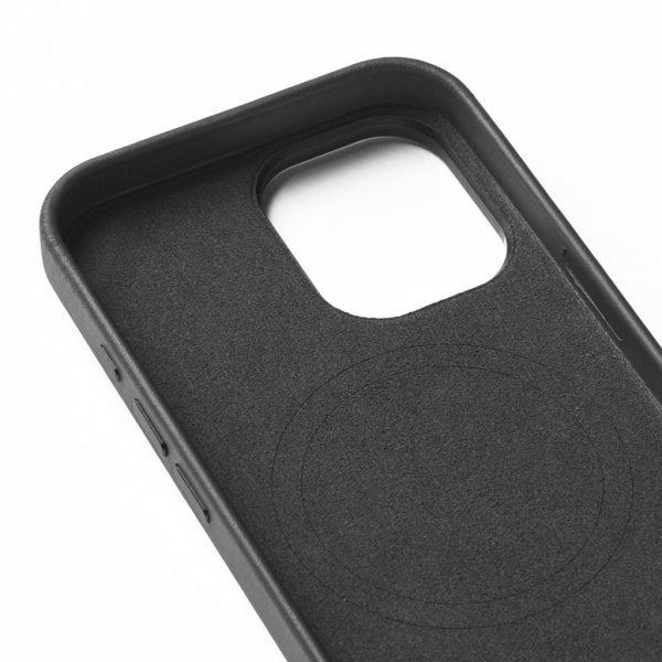 Mujjo iPhone 16 Deksel Full Leather Case Svart