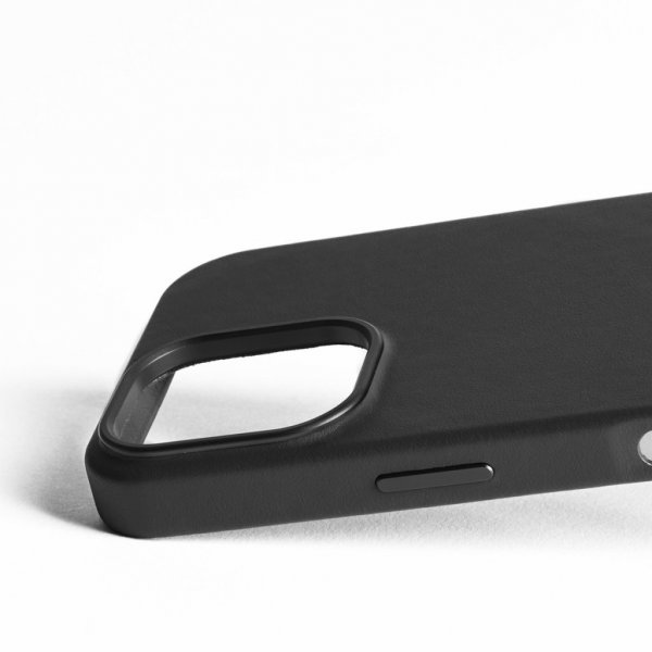 Mujjo iPhone 16 Deksel Full Leather Case Svart
