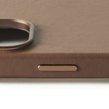 Mujjo iPhone 16 Deksel Full Leather Case Dark Tan