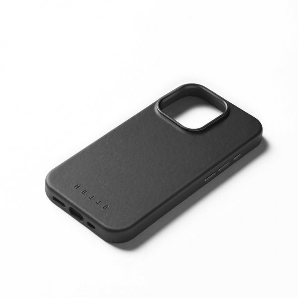 Mujjo iPhone 16 Pro Deksel Full Leather Case Svart