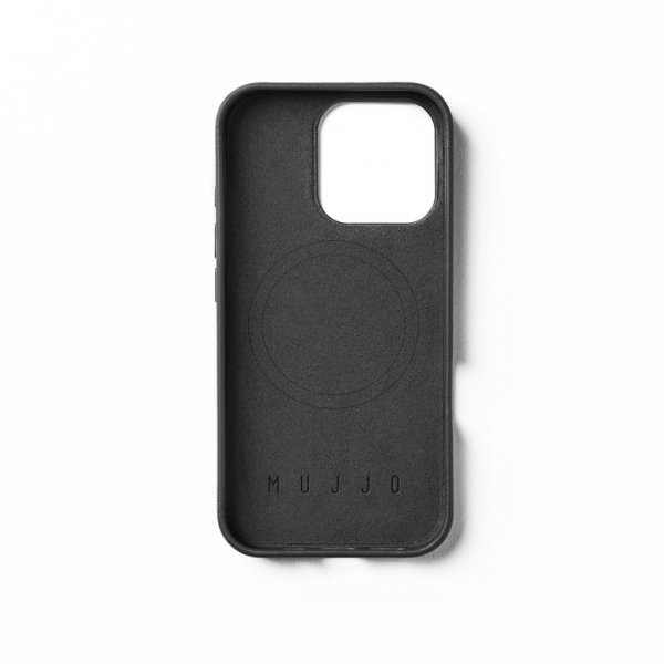 Mujjo iPhone 16 Pro Deksel Full Leather Case Svart