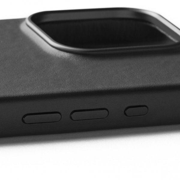 Mujjo iPhone 16 Pro Deksel Full Leather Case Svart