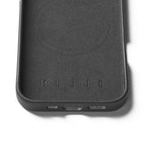 Mujjo iPhone 16 Pro Deksel Full Leather Case Svart