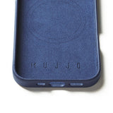 Mujjo iPhone 16 Pro Deksel Full Leather Case Monaco Blue