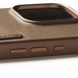 Mujjo iPhone 16 Pro Deksel Full Leather Wallet Case Dark Tan