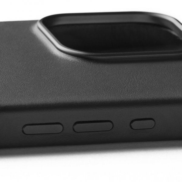 Mujjo iPhone 16 Pro Max Deksel Full Leather Case Svart