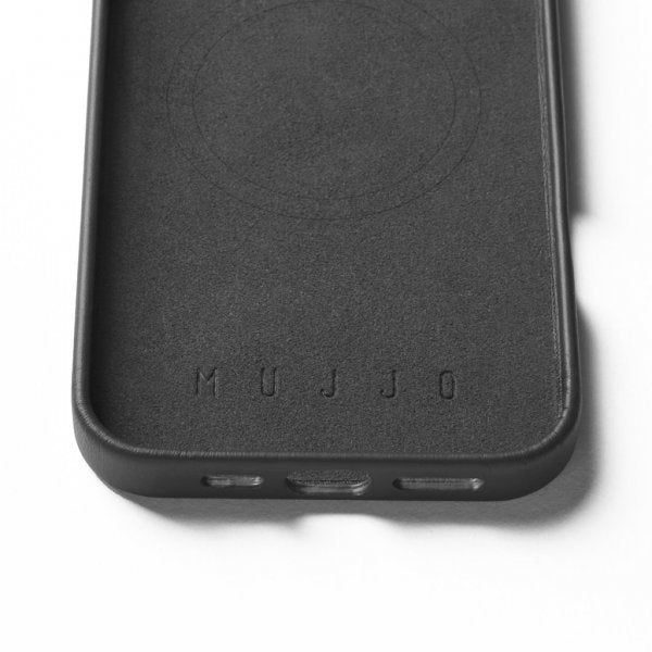 Mujjo iPhone 16 Pro Max Deksel Full Leather Case Svart