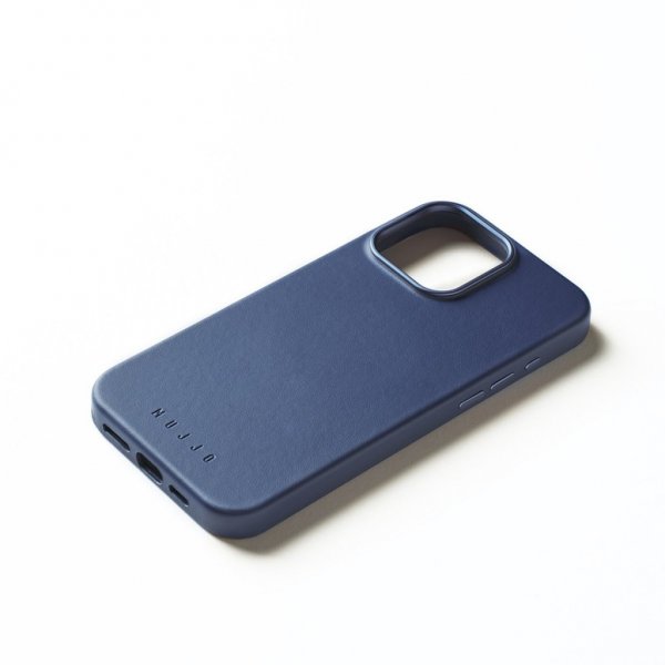 Mujjo iPhone 16 Pro Max Deksel Full Leather Case Monaco Blue