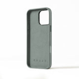 Mujjo iPhone 16 Pro Max Deksel Full Leather Case Green Smoke