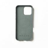 Mujjo iPhone 16 Pro Max Deksel Full Leather Case Green Smoke