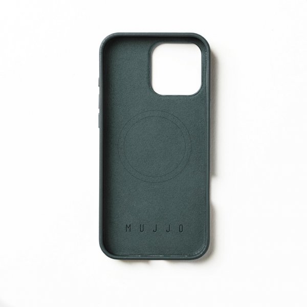 Mujjo iPhone 16 Pro Max Deksel Full Leather Case Livid Green