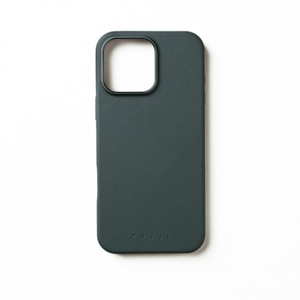 Mujjo iPhone 16 Pro Max Deksel Full Leather Case Livid Green