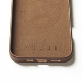 Mujjo iPhone 16 Pro Max Deksel Full Leather Case Dark Tan