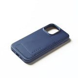 Mujjo iPhone 16 Pro Max Deksel Full Leather Wallet Case Monaco Blue
