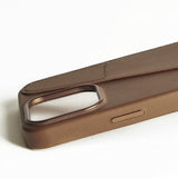 Mujjo iPhone 16 Pro Max Deksel Full Leather Wallet Case Dark Tan