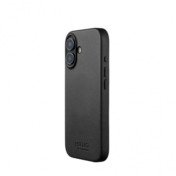 Mujjo iPhone 17 Deksel Full Leather Case MagSafe Svart
