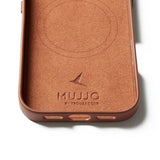 Mujjo iPhone 17 Deksel Full Leather Case MagSafe Tan