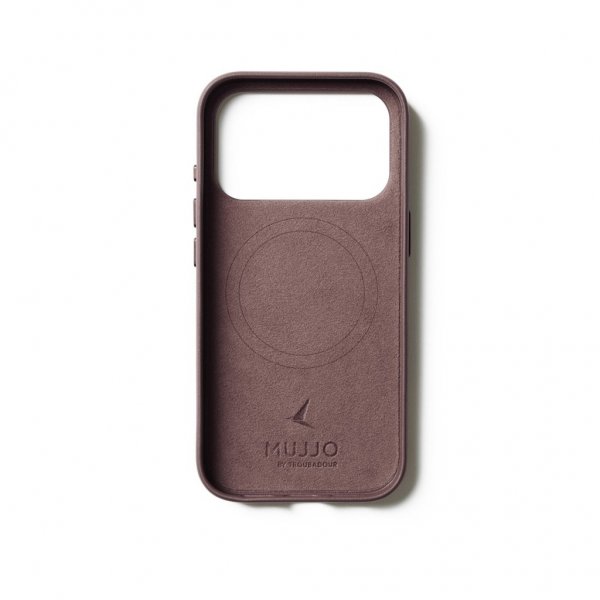 Mujjo iPhone 17 Pro Deksel Full Leather Case MagSafe Bronze Red