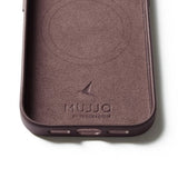 Mujjo iPhone 17 Pro Deksel Full Leather Case MagSafe Bronze Red