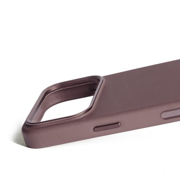 Mujjo iPhone 17 Pro Deksel Full Leather Case MagSafe Bronze Red