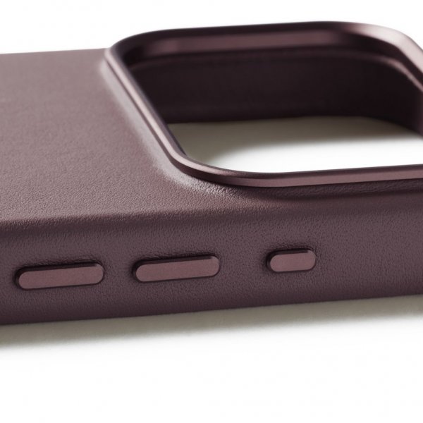 Mujjo iPhone 17 Pro Deksel Full Leather Case MagSafe Bronze Red