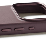 Mujjo iPhone 17 Pro Deksel Full Leather Case MagSafe Bronze Red