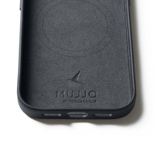 Mujjo iPhone 17 Pro Deksel Full Leather Case MagSafe Basalt