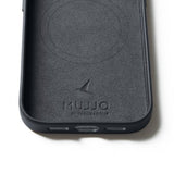 Mujjo iPhone 17 Pro Deksel Full Leather Case MagSafe Basalt