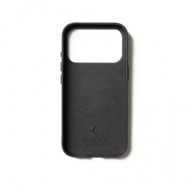 Mujjo iPhone 17 Pro Deksel Full Leather Wallet Case MagSafe Svart