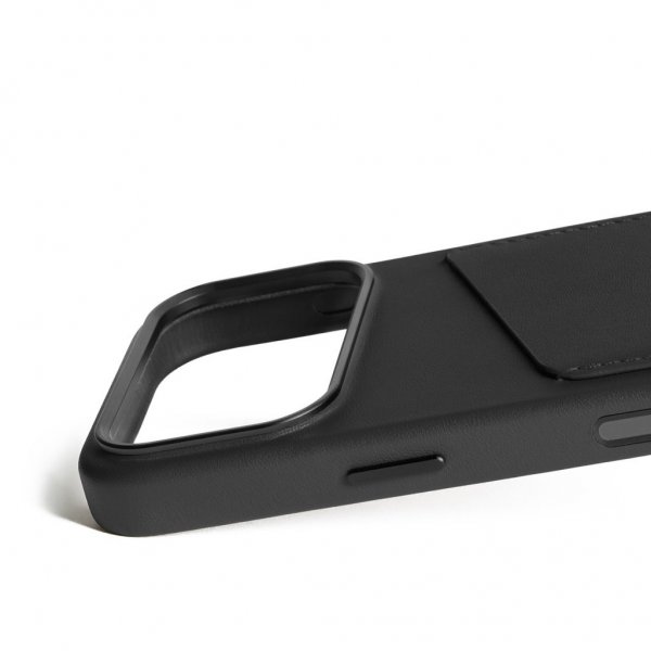 Mujjo iPhone 17 Pro Deksel Full Leather Wallet Case MagSafe Svart