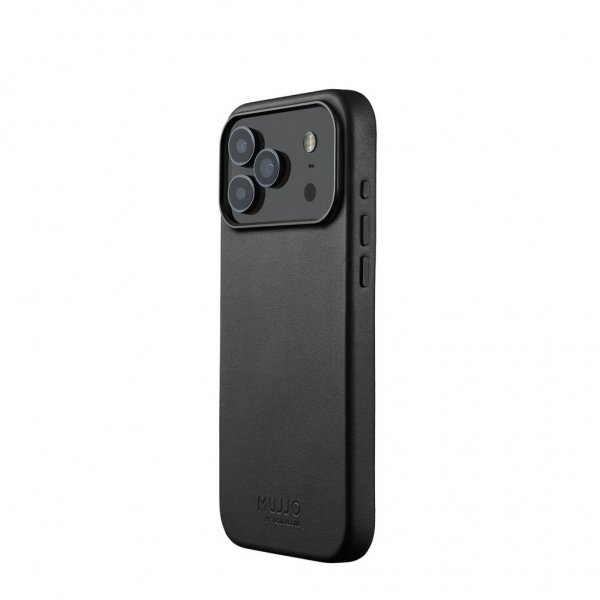 Mujjo iPhone 17 Pro Max Deksel Full Leather Case MagSafe Svart