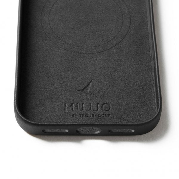 Mujjo iPhone 17 Pro Max Deksel Full Leather Case MagSafe Svart