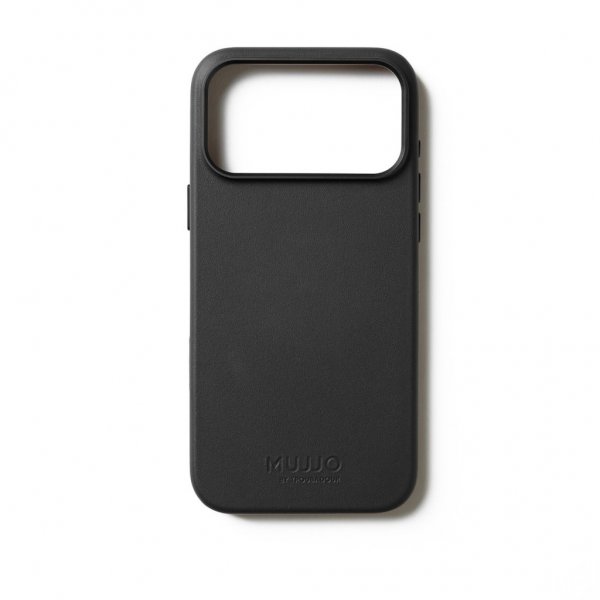Mujjo iPhone 17 Pro Max Deksel Full Leather Case MagSafe Svart