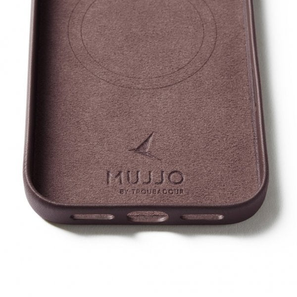 Mujjo iPhone 17 Pro Max Deksel Full Leather Case MagSafe Bronze Red