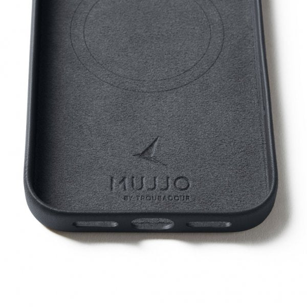 Mujjo iPhone 17 Pro Max Deksel Full Leather Case MagSafe Basalt