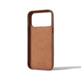 Mujjo iPhone 17 Pro Max Deksel Full Leather Wallet Case MagSafe Tan
