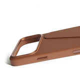 Mujjo iPhone 17 Pro Max Deksel Full Leather Wallet Case MagSafe Tan