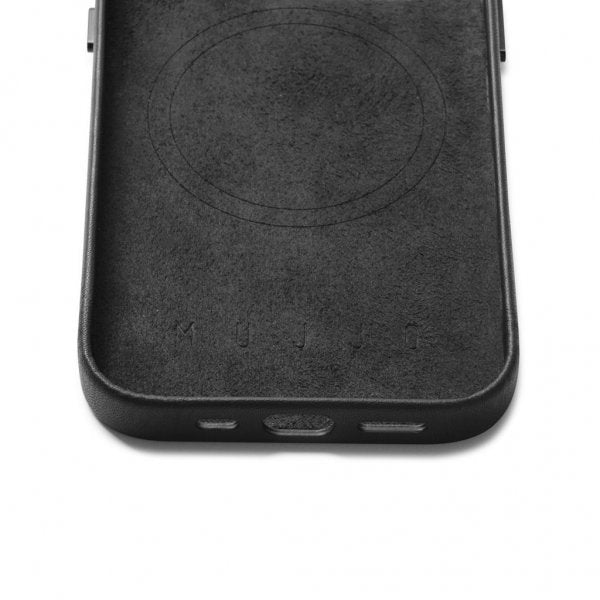 Mujjo iPhone 14 Deksel Full Leather Case MagSafe Monaco Blue
