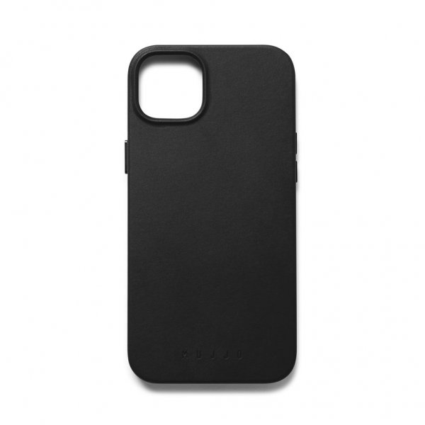 Mujjo iPhone 14 Plus Deksel Full Leather Case MagSafe Svart
