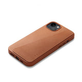 Mujjo iPhone 14 Plus Deksel Full Leather Wallet Case Monaco Blue