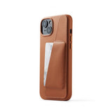 Mujjo iPhone 14 Plus Deksel Full Leather Wallet Case Monaco Blue
