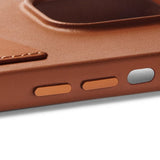 Mujjo iPhone 14 Plus Deksel Full Leather Wallet Case Tan