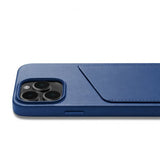 Mujjo iPhone 14 Pro Deksel Full Leather Wallet Case Monaco Blue