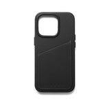 Mujjo iPhone 14 Pro Deksel Full Leather Wallet Case Svart