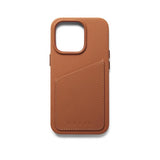 Mujjo iPhone 14 Pro Deksel Full Leather Wallet Case Tan