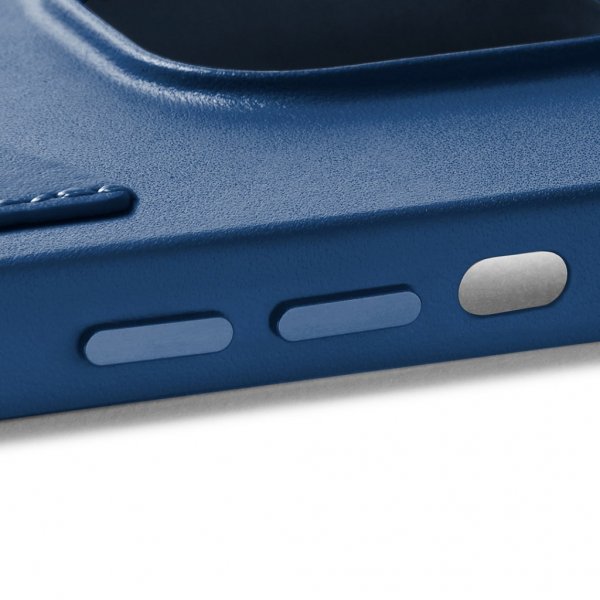 Mujjo iPhone 14 Pro Deksel Full Leather Wallet Case Monaco Blue