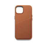 Mujjo iPhone 14 Deksel Full Leather Wallet Case Tan